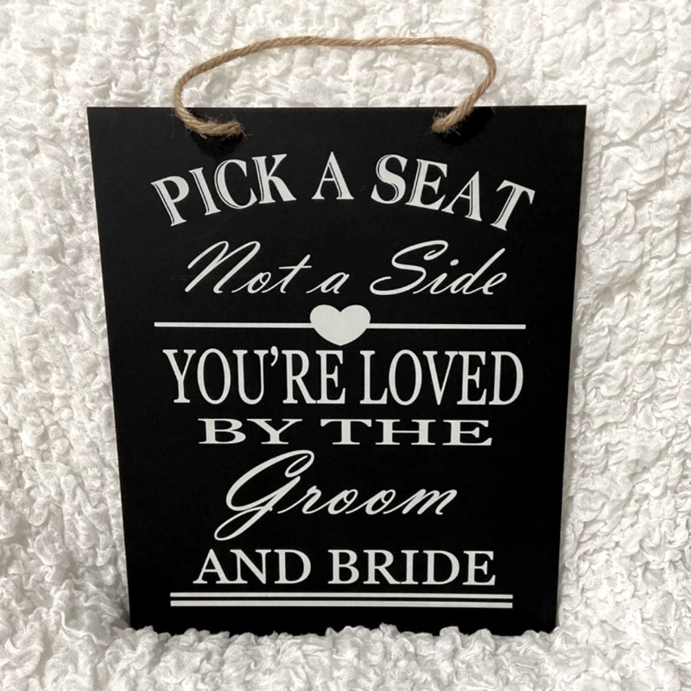 Rustic Wedding Ceremony Sign